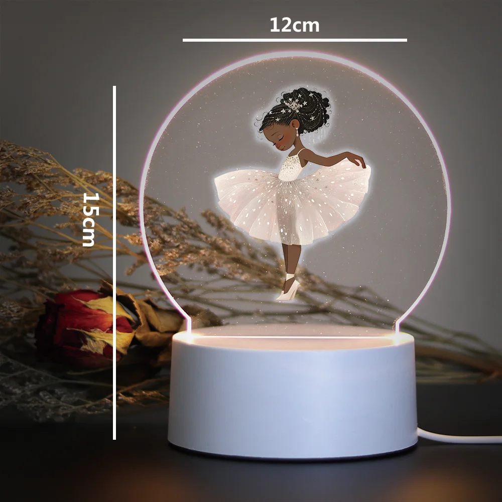 Hot Little ballerina Children Bedroom Decor 3D Lamp For Home Room Decoration Nightlight Led Night Light