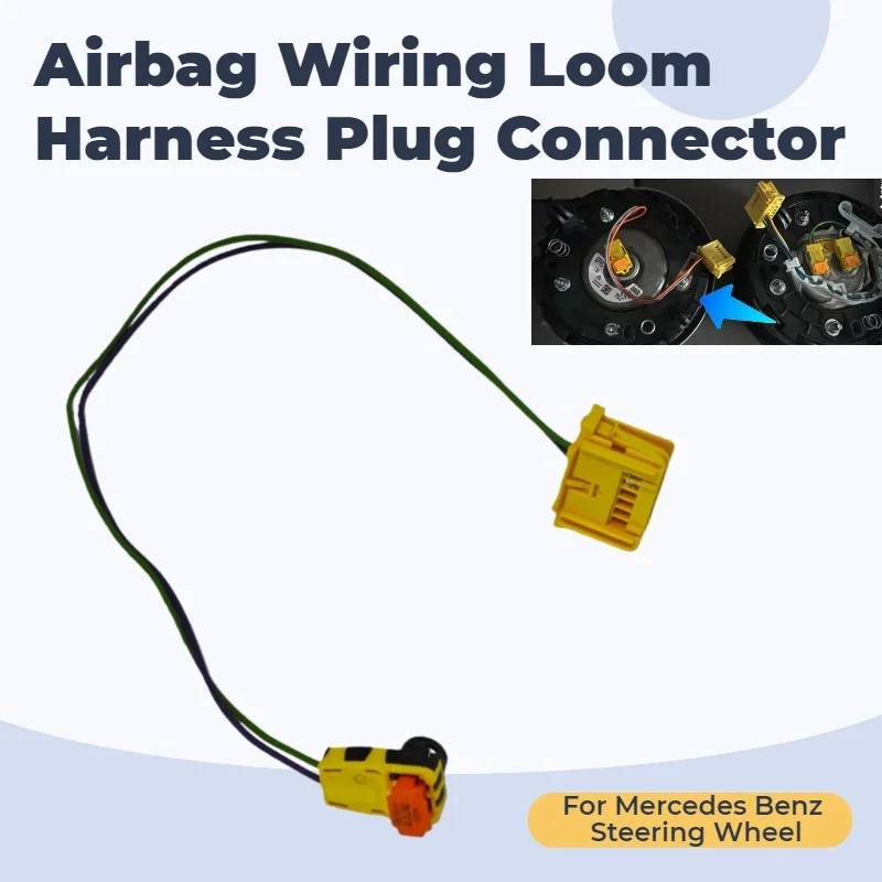 

High Quality For Mercedes Benz Steering Wheel Cable Upgrade and modify Airbag Wiring Loom Harness Plug Connector