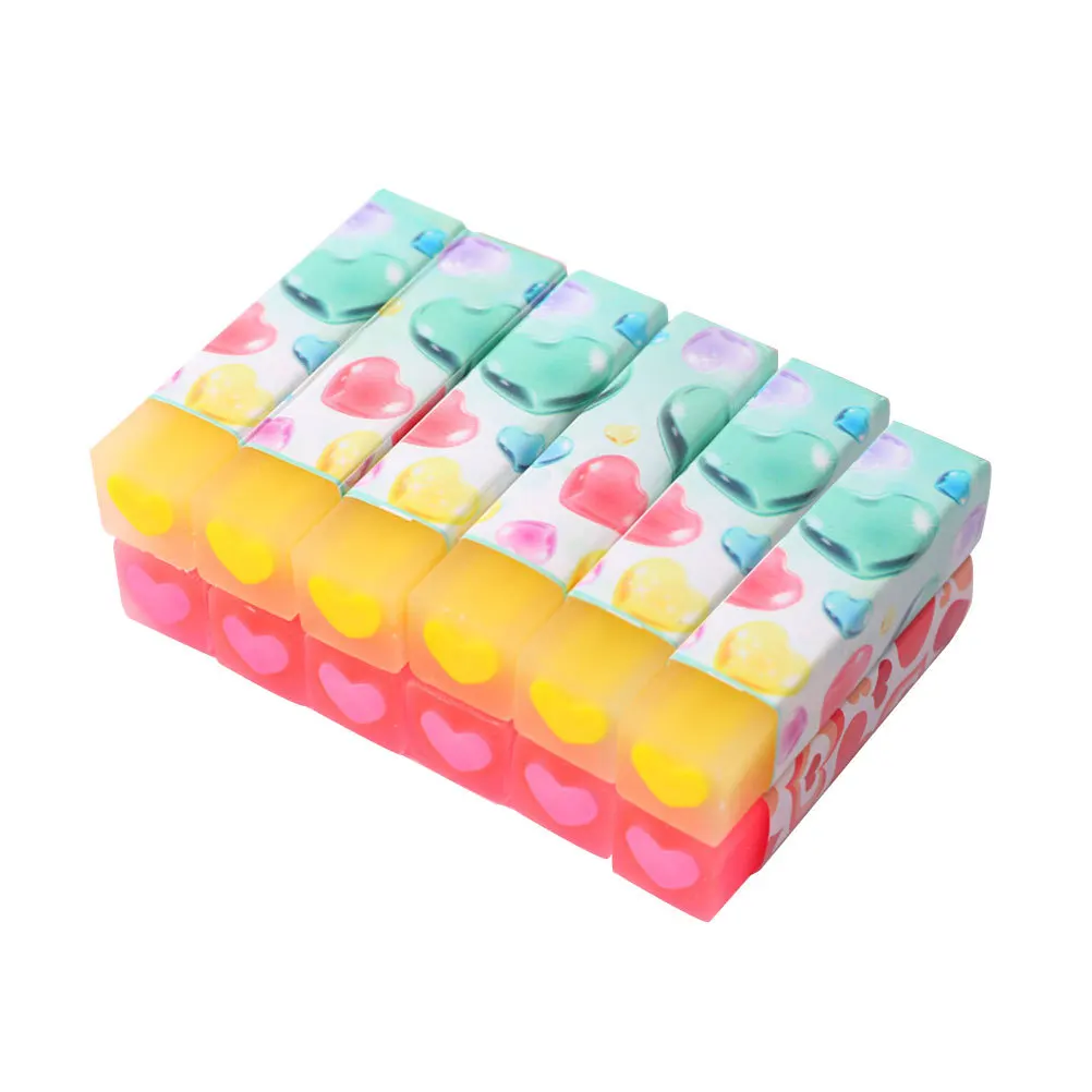

12 Pcs Love Eraser Erasers Valentines Day Cute Cartoon for Novelty Student Aesthetic