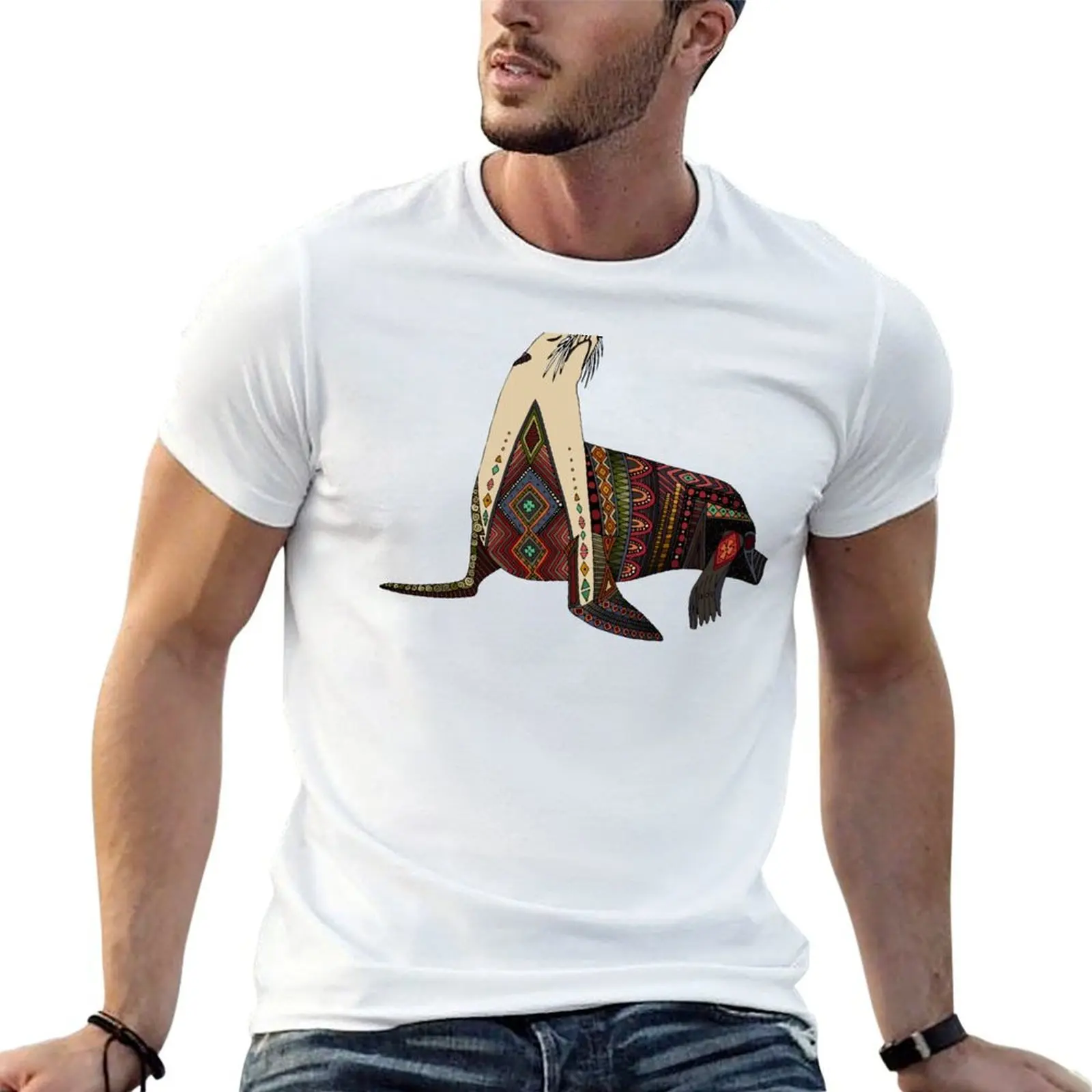 

sea lion T-Shirt man t shirts for men casual t shirts for man cotton funny T-Shirt