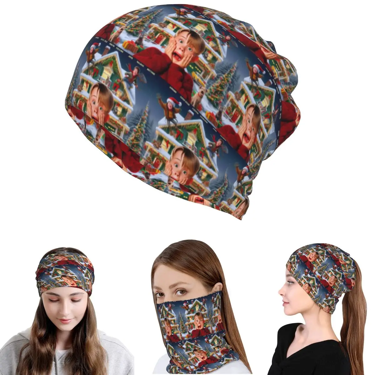 Home - Comedy Film Home Alone Funny Bandana Neck Gaiter Wrap Scarf Warm Headband Beanies Hat for Men Women Adult All Season