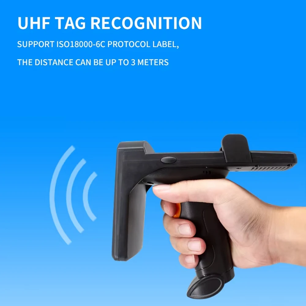 Lettore RFID UHF portatile Logistico 1D 2D Scanner di codici a barre PDA Lettore di etichette RFID NFC industriale con Bluetooth wireless 2.4G