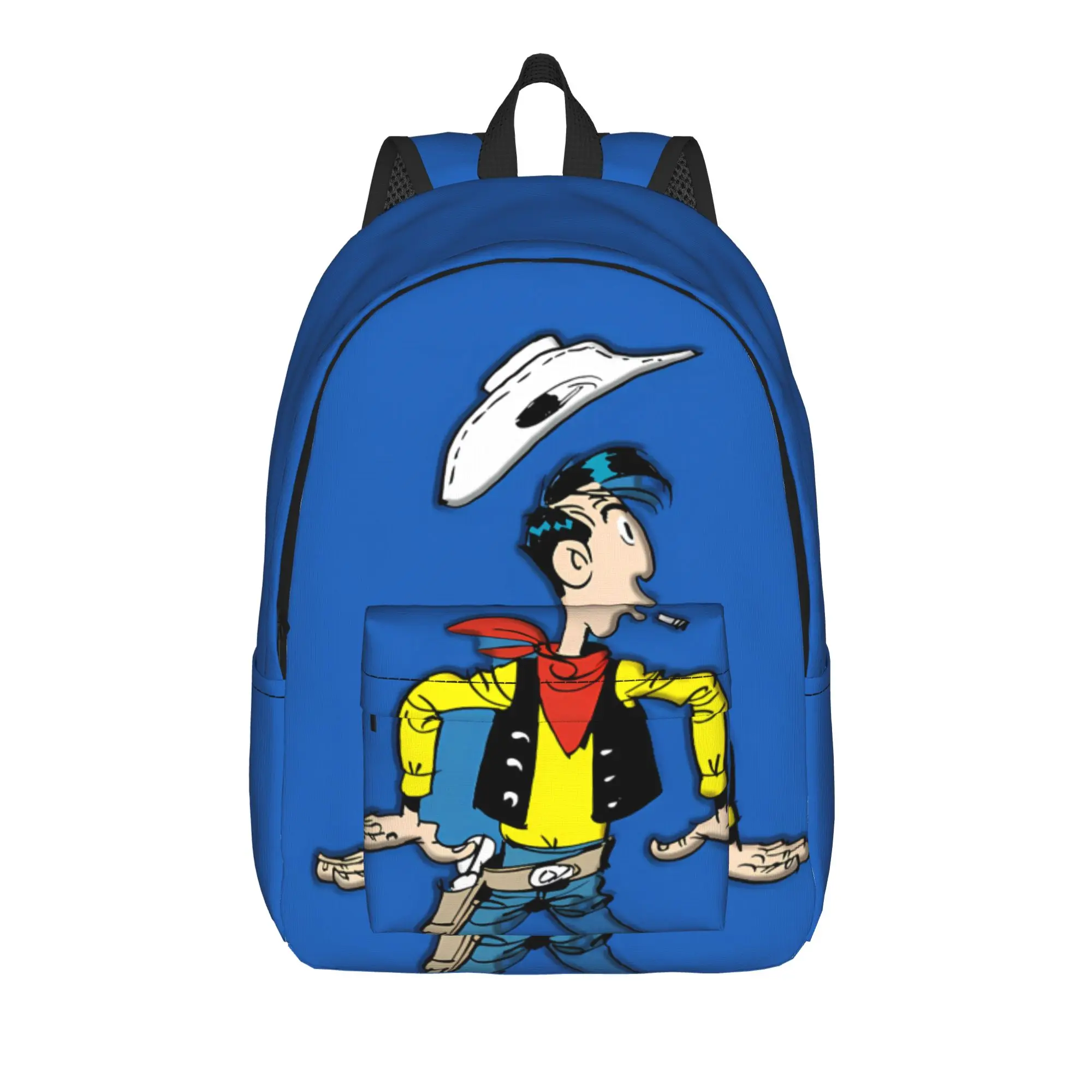 Lucky Luke Cartoon Comics Backpack Women Men  Print Backpacks Polyester Streetwear School Bags University Design Rucksack
