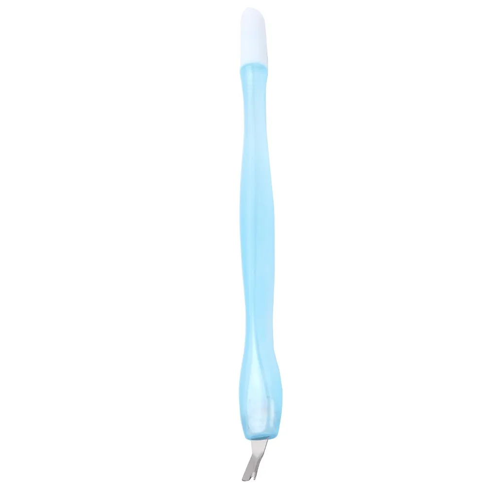 

50PCS Double Head Dead Skin Trimmer V Shaped Dual Tipped Cuticle Trimmer Plastic Handle Stainless Steel Nail Cleaner