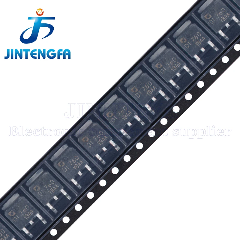Transistor do poder de SMD, 2SD1760, D1760, 2SD1760TLQ, TO252, DPAK, NPN, 3A, 50V, 10 PCes
