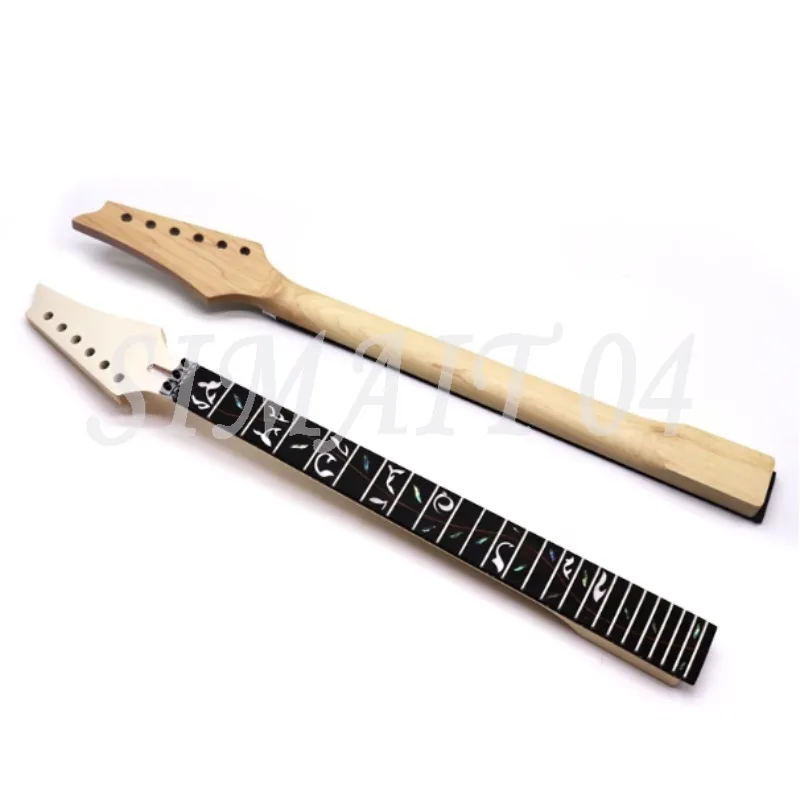 

6-струнная электрогитара с 24-ладовым грифом из розового дерева, DIY, двойной встряхивающий гриф плюс клен IBN, электрогитара с резным цветком и грифом