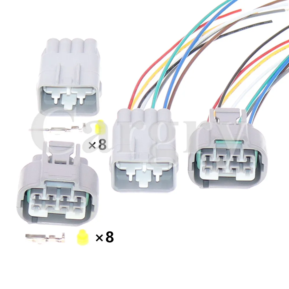 1 Set 8P Car Light Connector 90980-10897 7283-1289-40 Automobile Wire Plug AC Assembly Waterproof Lamp Socket