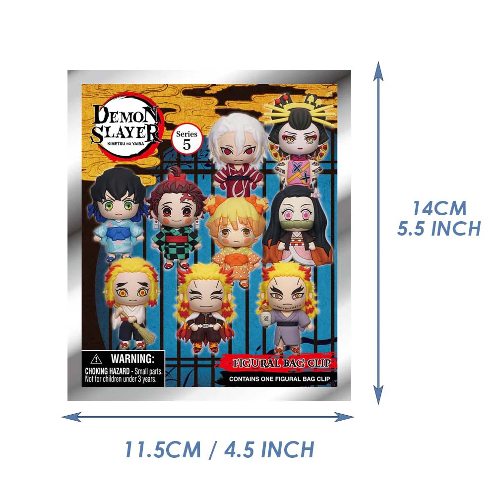 Demon Slayer Officially Licensed PVC Blind Box 3D Figurine Bag Clip Charms Nezuko Zenko Sumiko Koinatsu Oiran Anime Keychain view 2