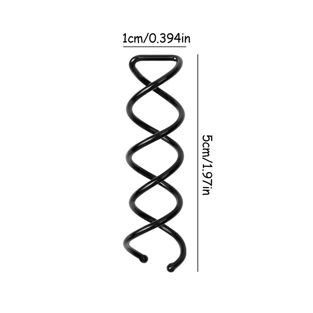 10pcs Black Women Hair Clip Bobby Pin Hairs Styling Spiral Spin Screw Twist Barrette