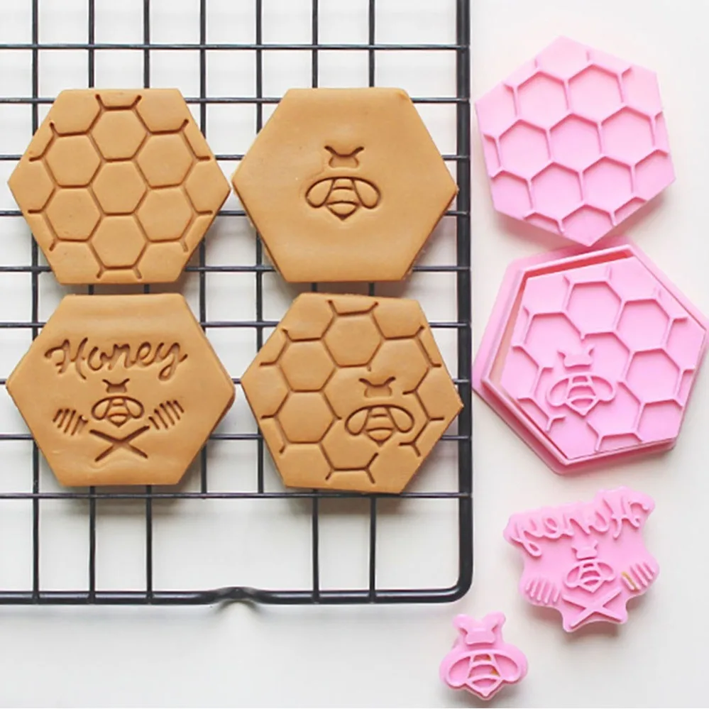 DIY Stamp Cute Bee Cookie Cutters Cookie Mold Baking Accessories Food Grade Baking Molds For Homemade Cookie Baking