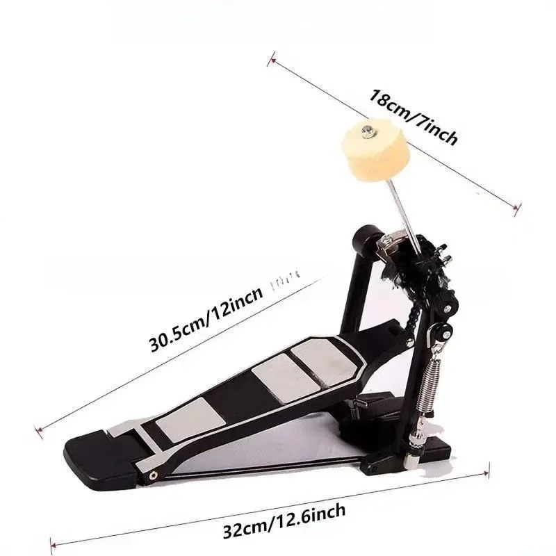 For DC-1 Upgrade Single Bass Drum Pedal,  Drum  Pedal with Beater Hammer, Foot Pedal for Drum Kit Practice, Musical Instrument