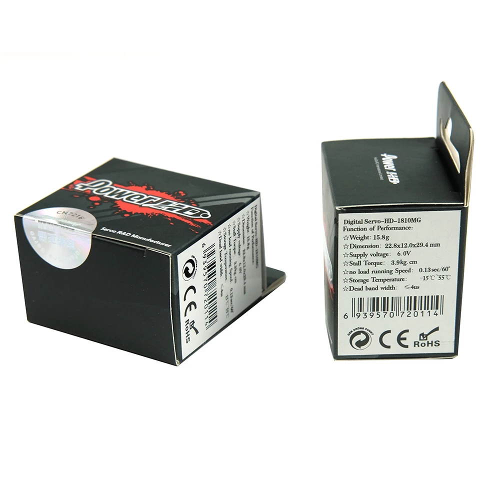 Power HD Micro Digital Servo 3.9kg/15.8g CAPOCUB HD-1810MG With Aluminum Case D-04HV Replace for Flybarless 450 Helicopter