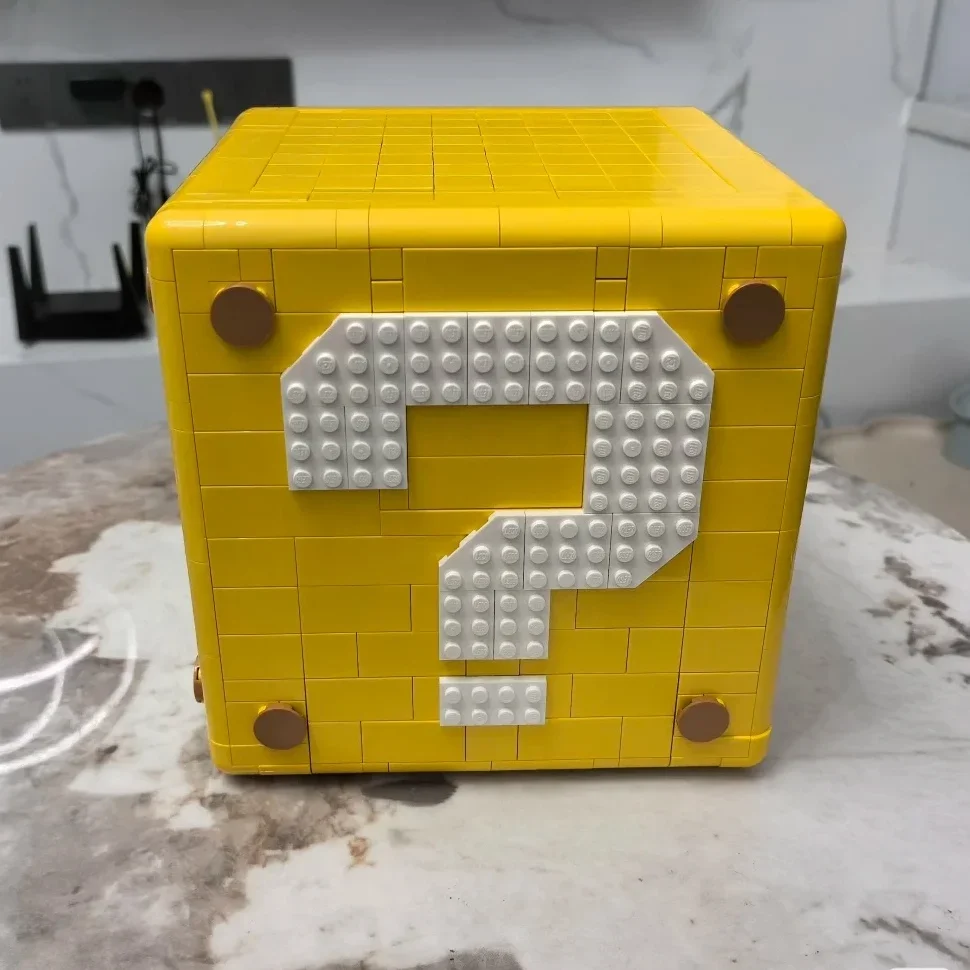 Super Mario 64 blocchi contrassegno delle domande compatibili con i regali del modello di gioco 71395, blocchi da costruzione, regali per la decorazione della casa