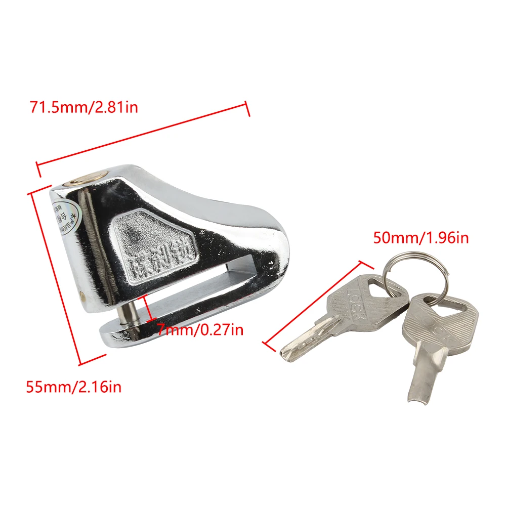 ユニバーサルモトクロスオートバイ自転車ロック安全保護南京錠ディスクアルミ合金ホンダヤマハカワサキスズキ用