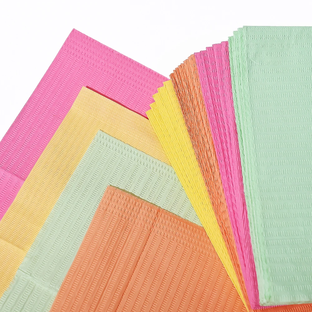 20 pçs mixcolor tapete de mesa da arte do prego toalhas de mesa descartáveis à prova dwaterproof água gel polonês almofadas limpas guardanapos de papel manicure ferramenta do salão de beleza