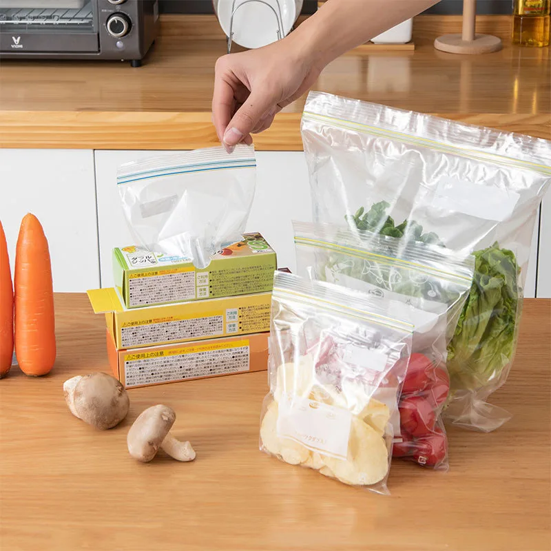 Thick Self Locking Reusable Clear Zip Bags Food Preservation Storage Bag Specialized Packaging Pouch Self-Seal Bags With Zipper