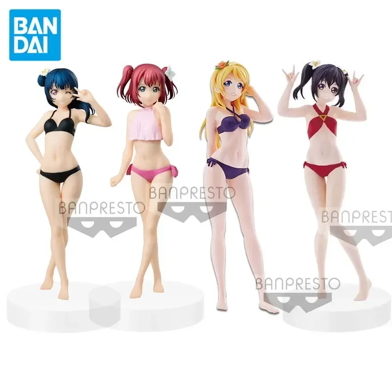 In Stock Bandai Original EXQ Anime Love Live Tsushima Yoshiko Ruby Kurosawa Ellie Nico Yazawa SUMMER Action Figure Model Gifts