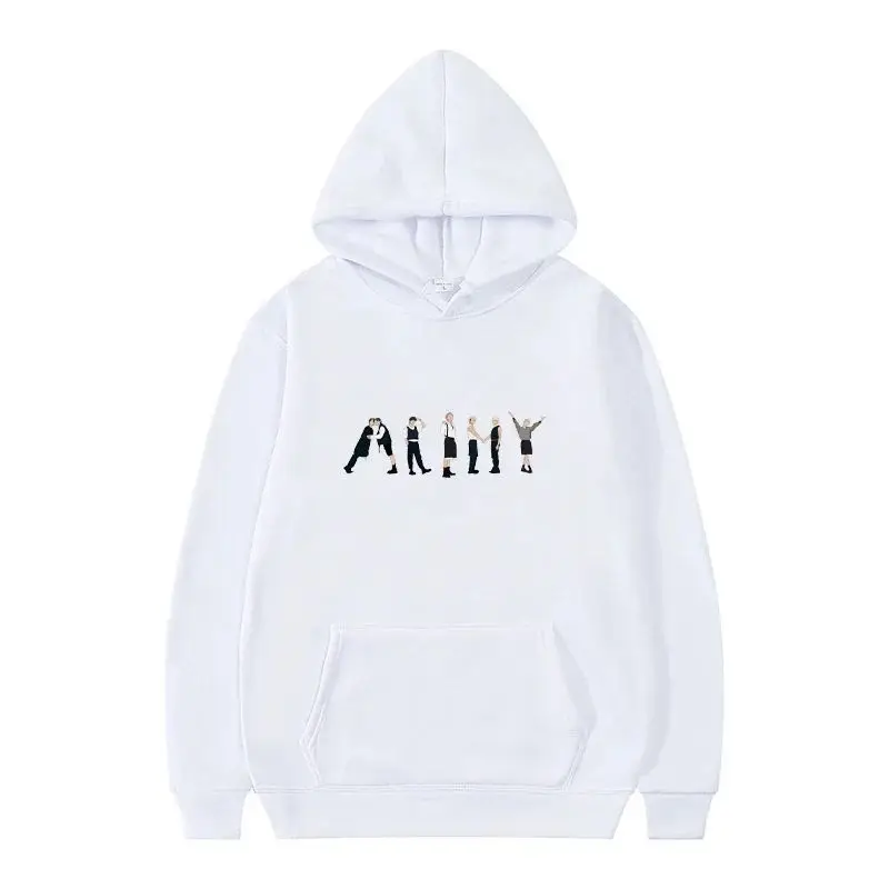 BTS Song Album Butter Printed Bts Fan Hooded Sweatshirt Casual Fashion Autumn and Winter Men and Women Fan Support Tops