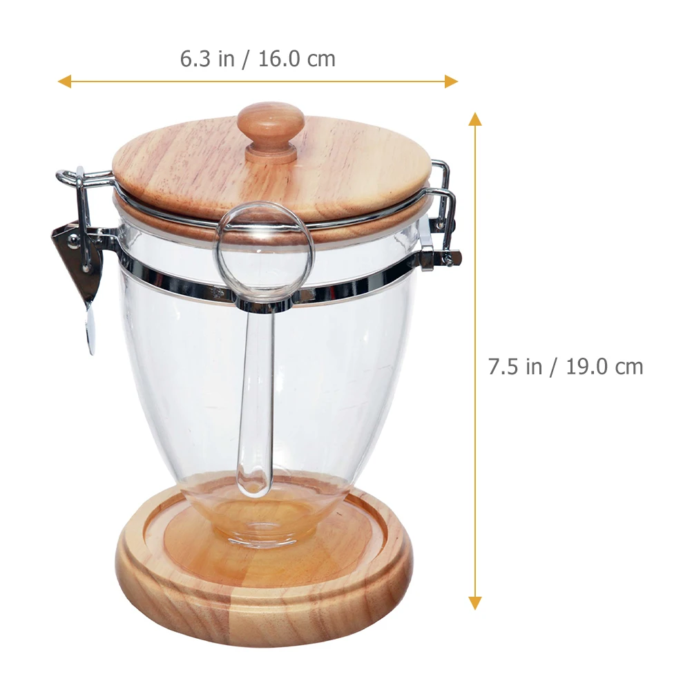 

Airtight Glass Sealed Beans Container With Handle Tea Dispenser Clear Canister For Home Use Tea Storage Jar Candy Holder Coffee