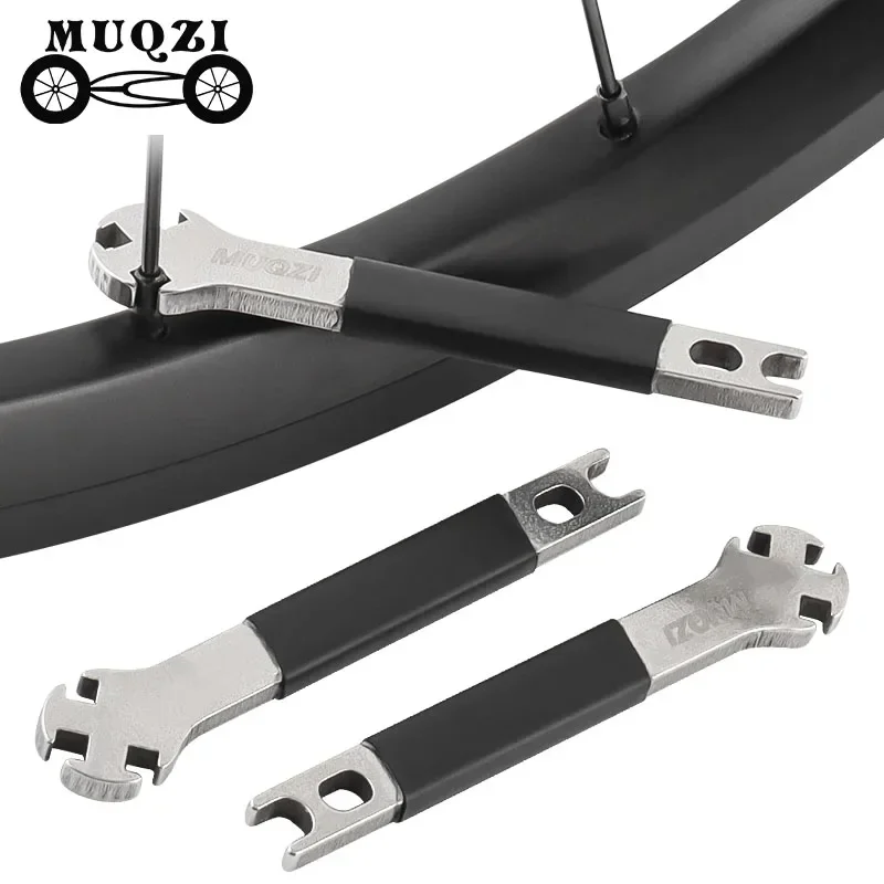 MUQZI Triple Bicycle Spoke Wrench For 3.3 3.4 3.5mm Spoke Nipples Bicycle Wheels Spokes Tension Adjust Tool Bike Repair Remover