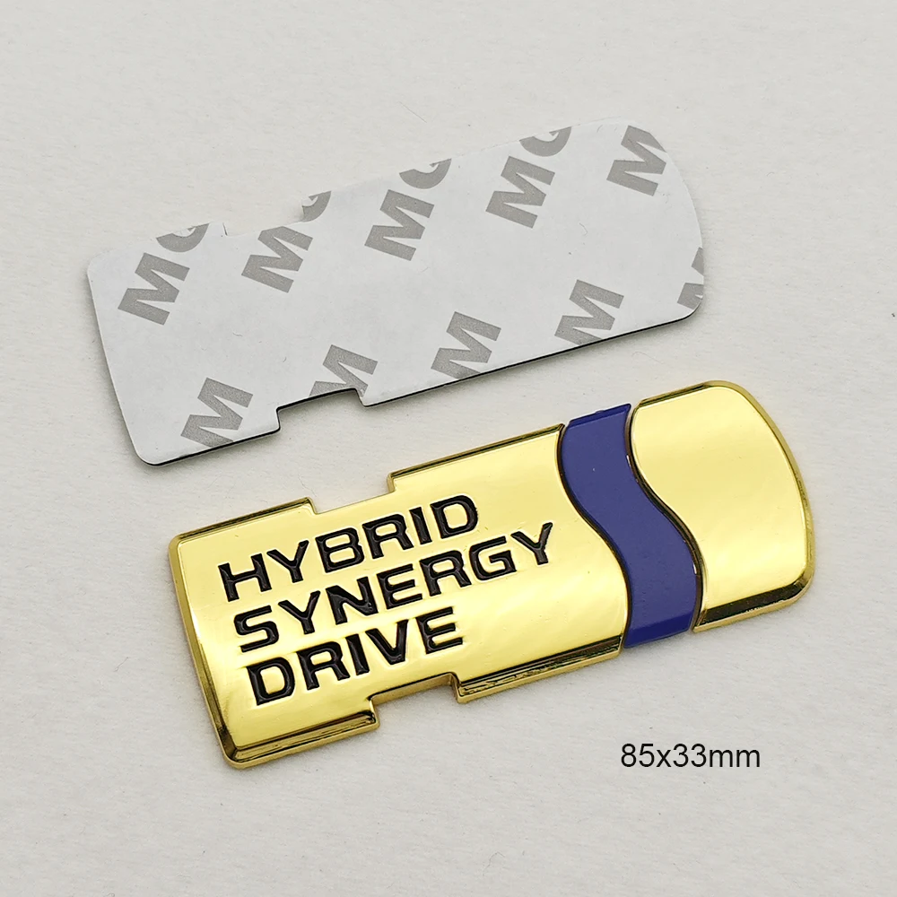 ثلاثية الأبعاد سيارة معدنية شارة الهجين التزامن محرك شعار شعار الجذع الحاجز ملصق لتويوتا كورولا بريوس كامري Rav4 أوريس اكسسوارات