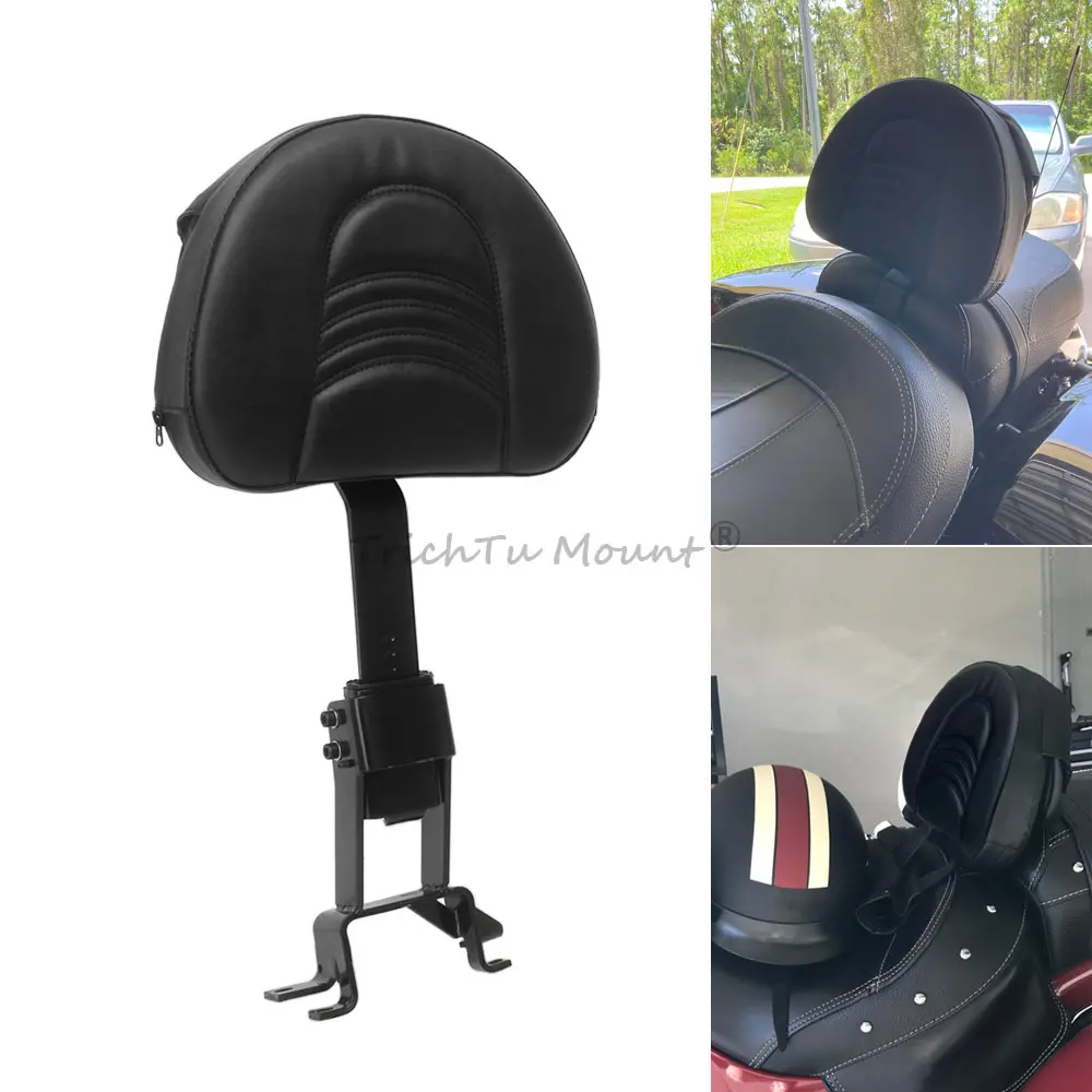 For Indian Roadmaster Springfield Chieftain Vintage Chief 2014-2025 Rear Driver Rider Backrest Pad Adjustable Sissy Bar