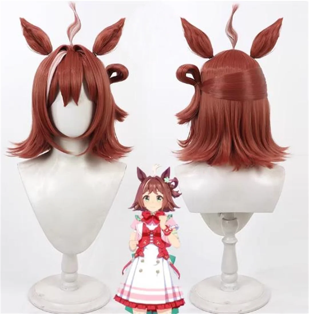 Peluca de Cosplay Uma Musume Pretty Derby Rhein Kraft, peluca sintética resistente al calor para fiesta de Anime