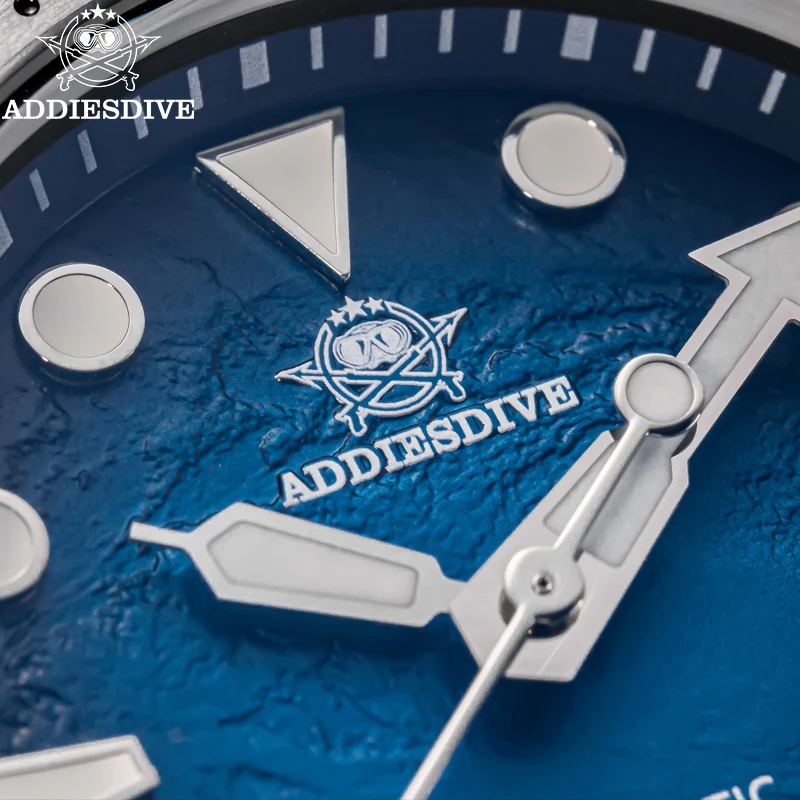 ADDIESDIVE Luxury Mechanical Watch Sapphire Crystal Blue Sea Dial 300M Waterproof Diving Watch BGW9 Luminous Relogios Masculino