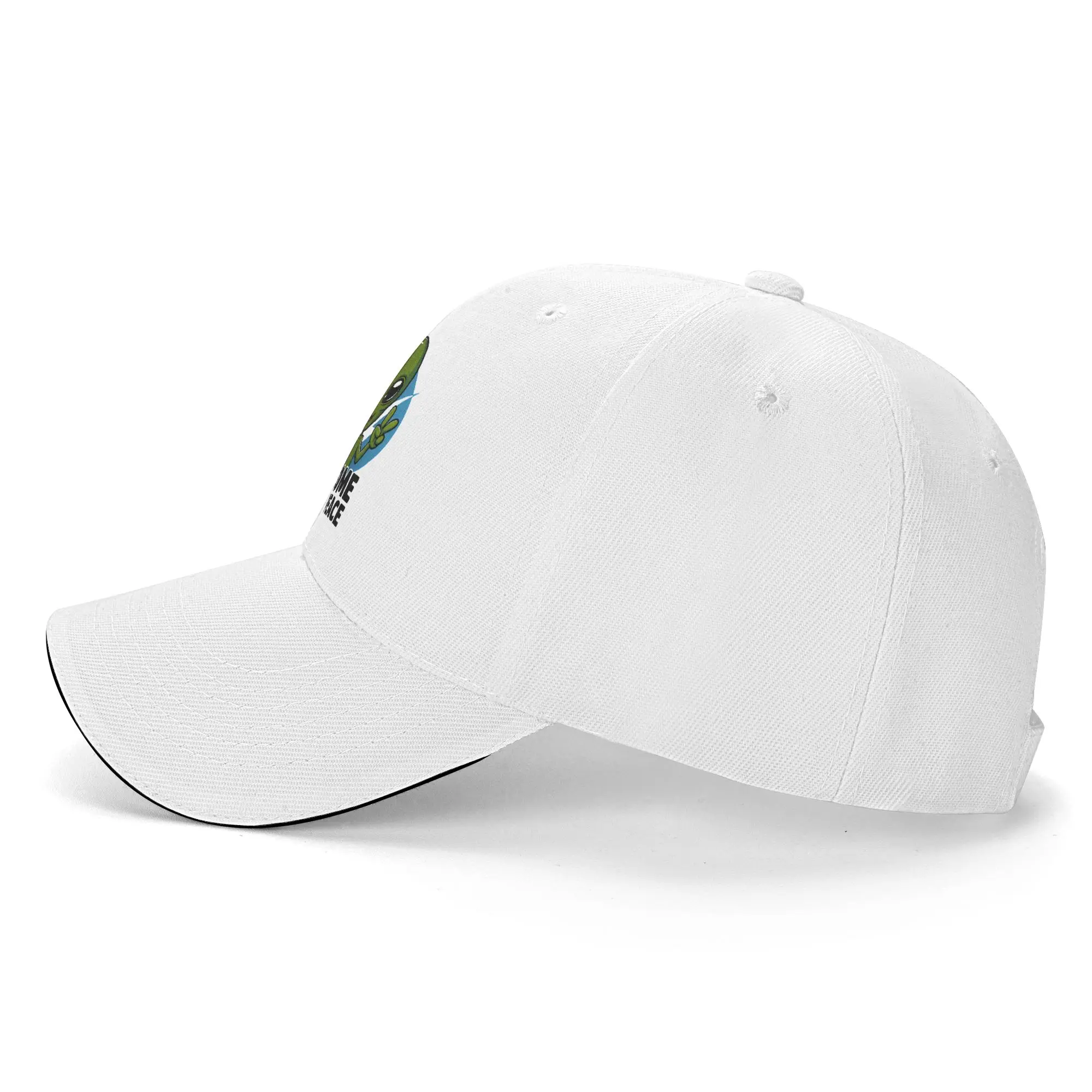 UFO We Come In Space Alien Sun Baseball Cap Summer Couple Women  Design Trucker Hat Adjustable Fashion Kpop Rock Baseball Caps