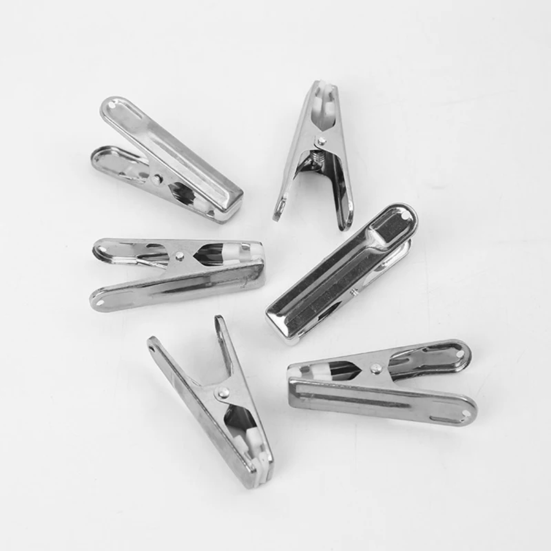 20Pcs clothes Clip Clothespins  Laundry Chip Hooks  Clothes Pegs Photo Clip Clips Pegs Stainless Steel Towel Chips Hook