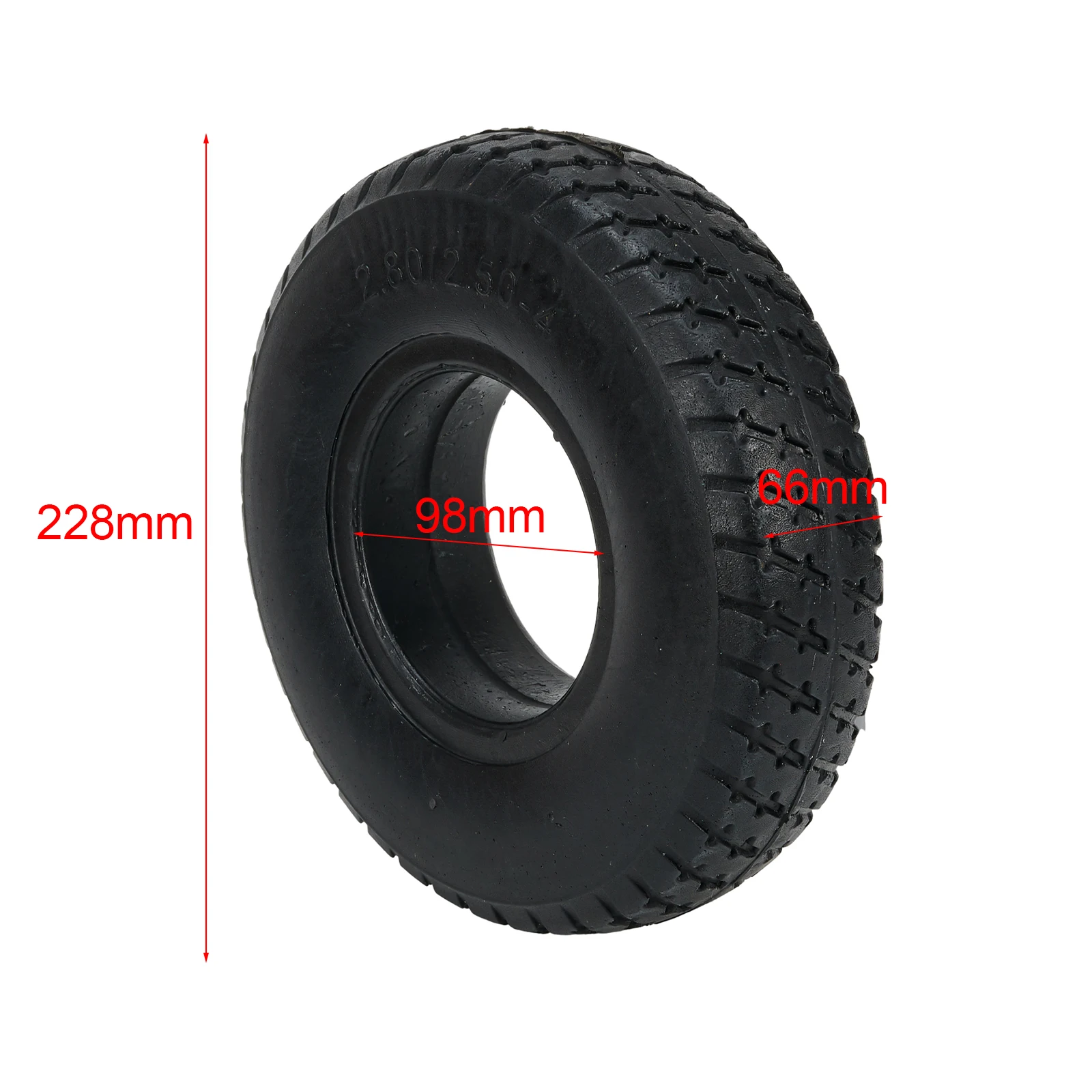 Solid Tire Tire 2.80/2.50-4 9 Inch Black Electric Scooter Rubber Tubeless Wheelchair Outdoor Sport New Practical