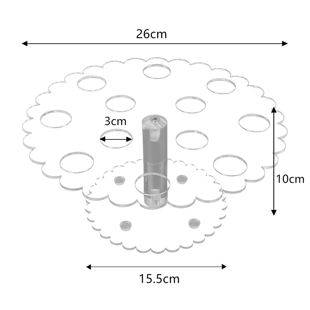 12 Hole Acrylic Ice Cream Display Rack Transparent Cone Holder Stand For Shop Party Counter Storage Organizer Furniture