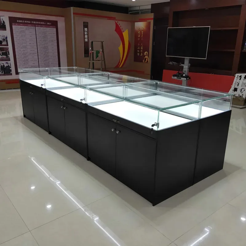 

Customize.Factory Supply Jewelry Cabinet Modern Design Steady Wall Mounted Glass Display Showcase in Retail Store Sale