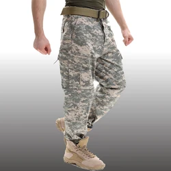 Men's Winter Cargo Pants Multi-pocket Elasticity Long Trousers Joggers Male Outdoor Wear-resistant Combat Pants