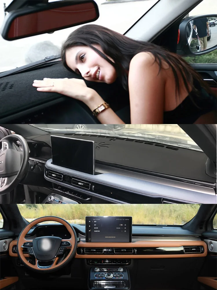 For 2021-2022 Lincoln Nautilus Dashmat Dashboard Cover Instrument Panel Anti-Dirt Sunscreen Insulation Protective Pad Ornaments