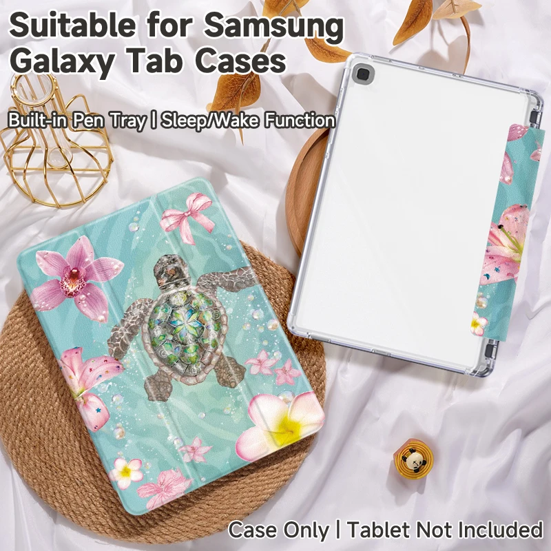 For Samsung Galaxy Tab S7S8S9 11inch，S6 lite 10.4 A7 lite 8.7 A8 10.5 A9+ S7+S8+S9+ 12.4,Tri-fold bracket protective cover
