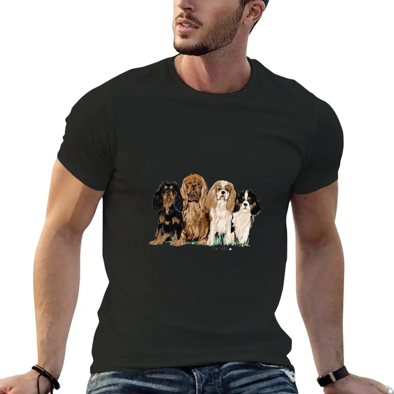 

Four Cavaliers T-Shirt Blouse oversized graphic t shirts clothes for men