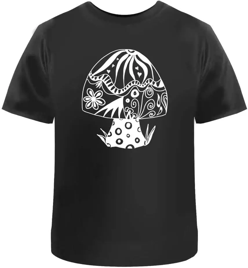 Doodled Toadstool Men's Cotton T-Shirt, Tees High Quality 100%Cotton Short Sleeve