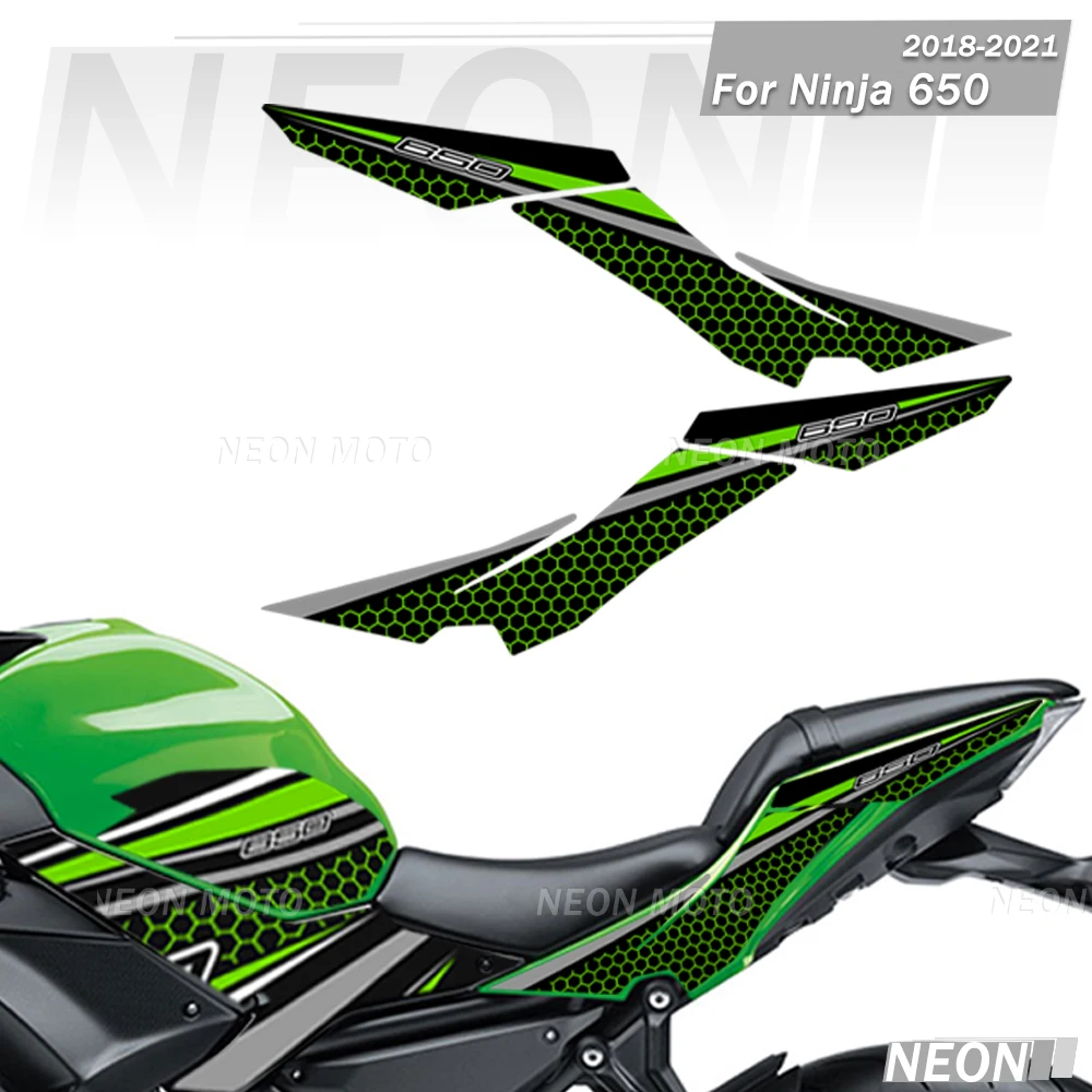 

2018 -2021 Motorcycle Tank Pad Stickers For Kawasaki Ninja 650 Protector Decal Kit Knee Emblem Fairing Protection
