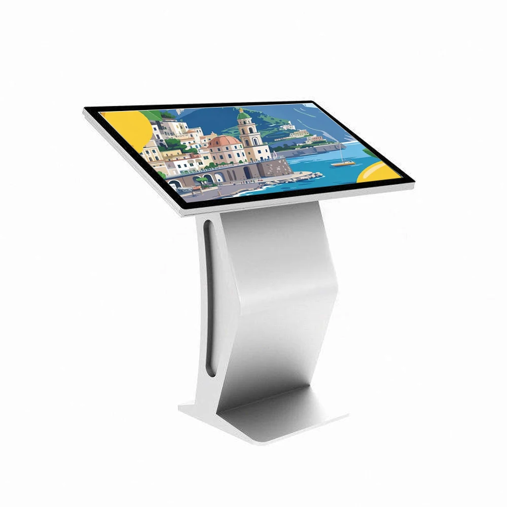 

65 Inch Commercial Display Kiosk Infrared Touch Wifi Screen With Tempered Glass Horizontal Standing Advertising Screen