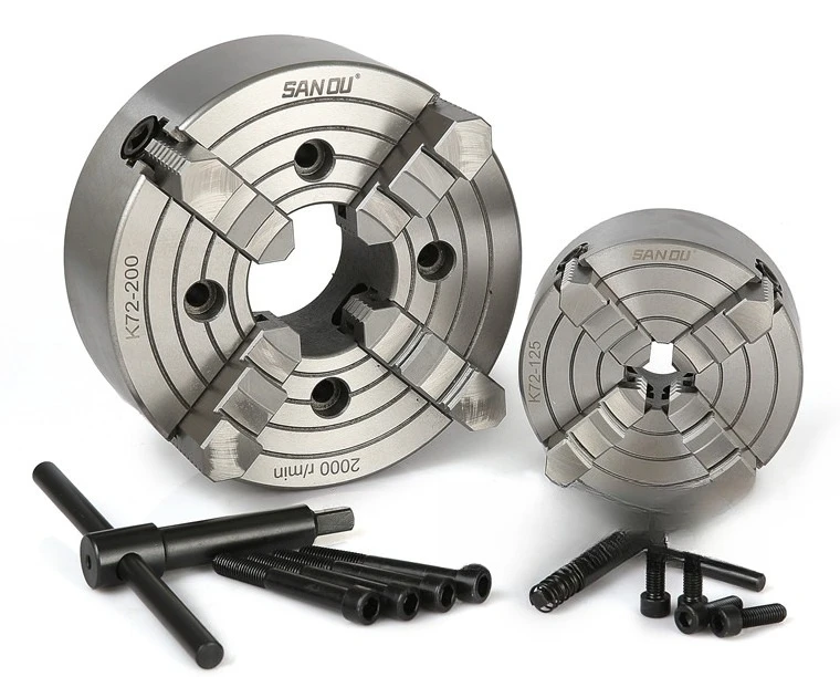 

4-кулачковый токарный станок 80 мм/100 мм/125 мм K72- 80/K72- 100/K72- 1251 шт. предохранительный патрон 3 шт. монтажный болт