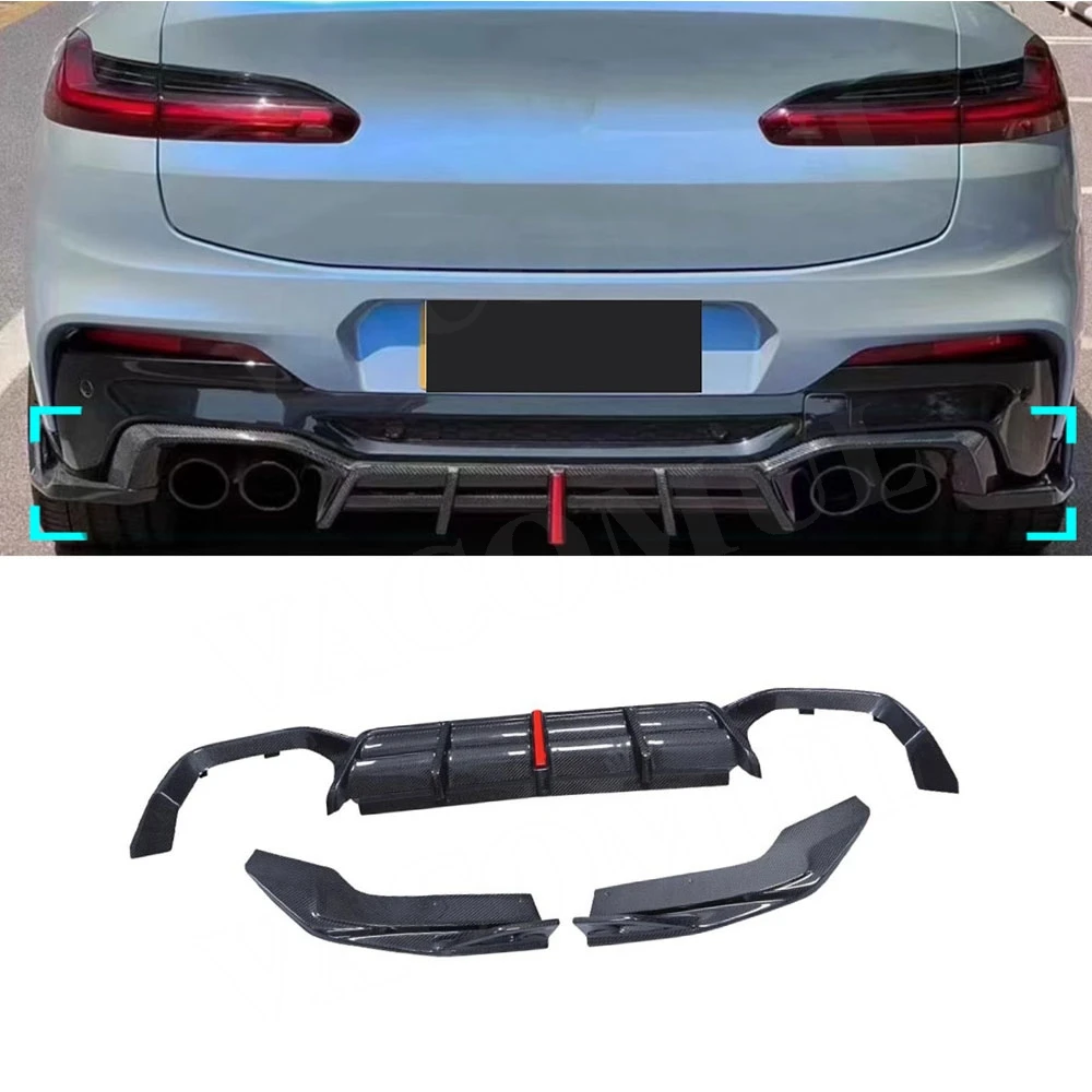 

VACOMUL For BMW X4M F98 2022+ Carbon Fiber Car Rear Bumper Diffuser Rear Splitters Spoiler Rear Lip BodyKit Car Bumper Guard FRP