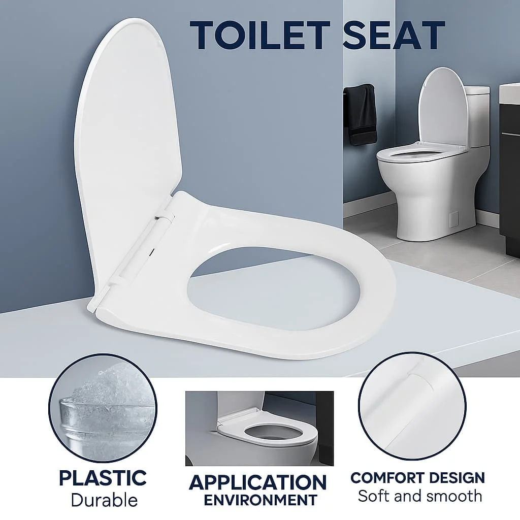 

Универсальное сиденье для унитаза, прочная пластиковая сменная крышка, быстрая установка для стандартных унитазов в ванной комнате