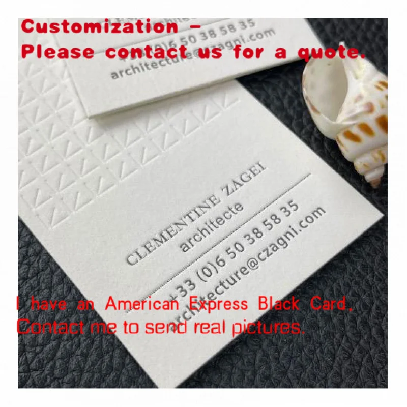 

custom.Embossed Business Card Customize Pack Color and Size Premium Paper OEM Offset Printing Coated Paper Custom Cardboard Card