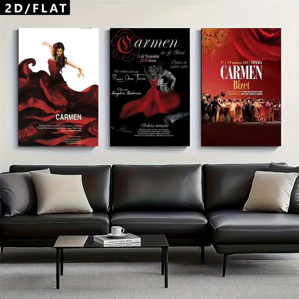 opera Carmen Trendy Classic hot HD Self-Adhesive Waterproof Art Poster Room Decor, New Arrival On Sale