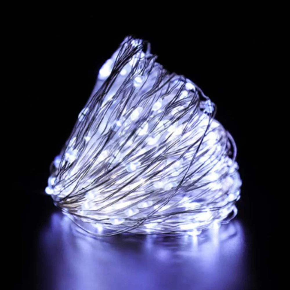 Led 구리 와이어 요정 조명 방수 LED 문자열 조명 배터리 운영 DIY 웨딩 파티 크리스마스 장식 갈 랜드