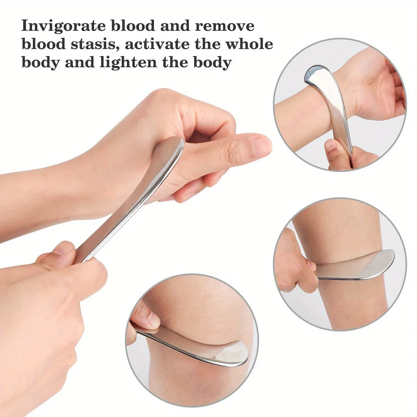 Stainless Steel Gua Sha Muscle Scraper Tool, Myofascial Scraping Tools, Lymphatic Drainage Massager, Soft Tissue Massage Tool