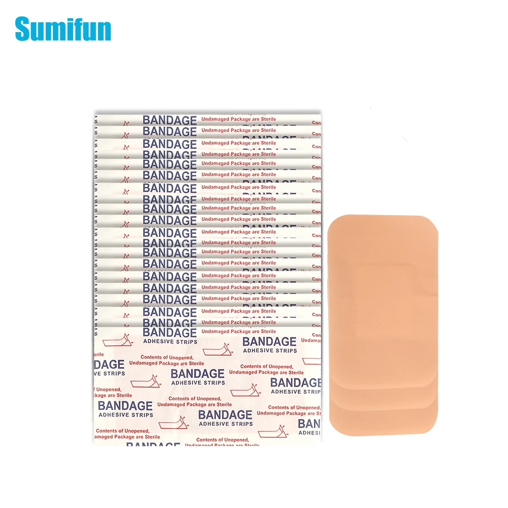 50Pcs Sumifun Waterproof Soft First Aid Skin Wound Band-Aid Bandage Breathable Dressing Stop Bleeding Medical Gauze Care Patch