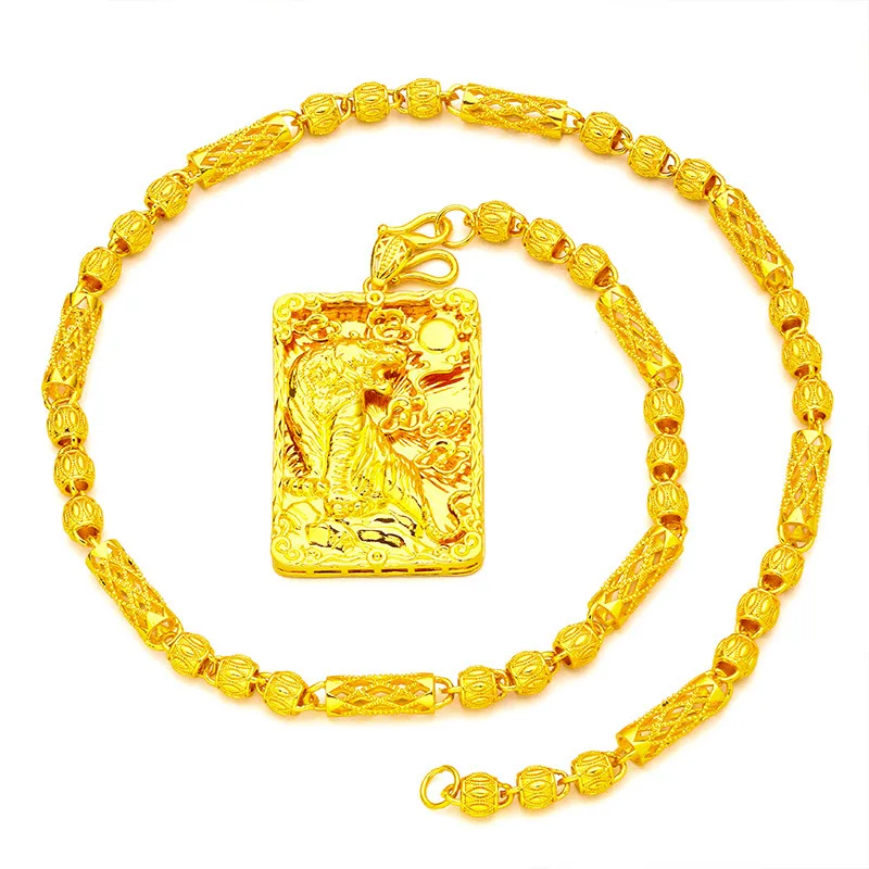 2025 new vietnamese gold necklace men's domineering pendant banquet high sense holiday gift to friends