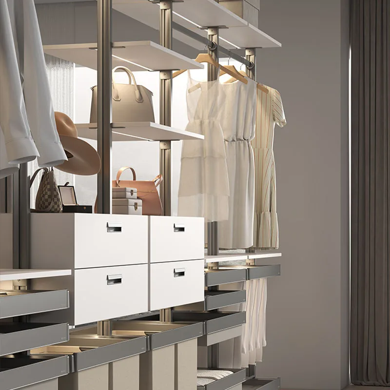 Open home indomitable wardrobe rack cloakroom floor hanger